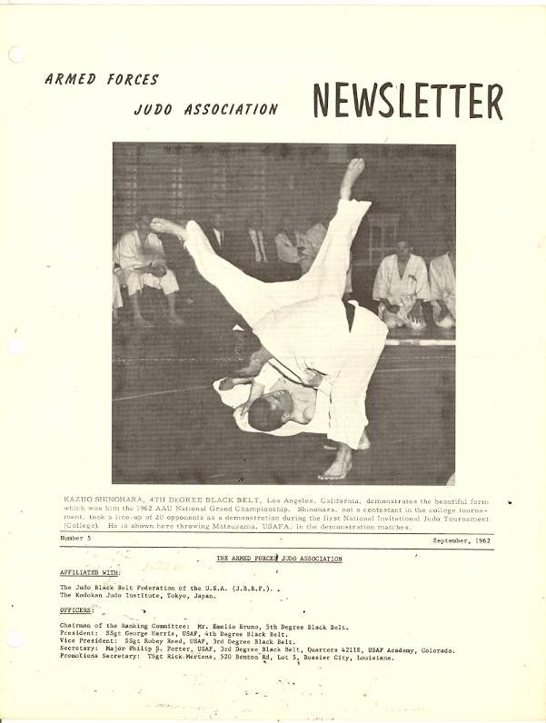 09/62 Armed Forces Judo Association Newsletter